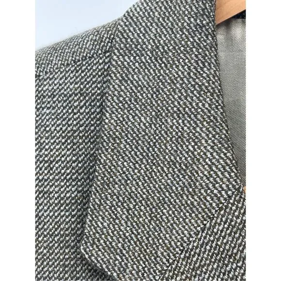 Calvin Klein Blazer Sport Coat Suit Jacket Men Size 48 L‎ Brown Tweed Wool
